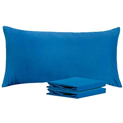 NTBAY King Pillowcases, Set of 2, 100% Brushed Microfiber, Soft and Cozy, Wrinkle, Fade, Stain Resistant, with Envelope Closure, Royal Blue