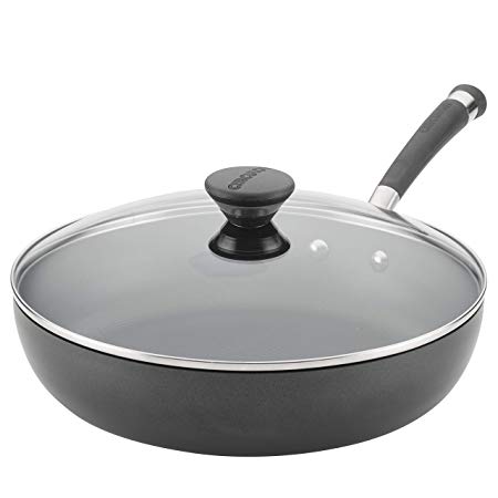 Circulon Acclaim Hard-Anodized Nonstick 12-Inch Covered Deep Skillet, Black