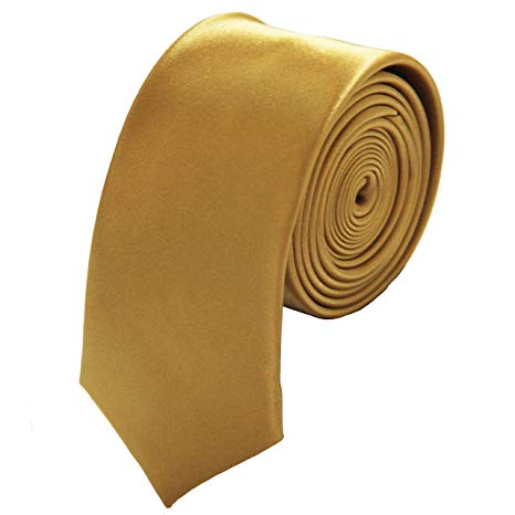 Soophen Mens Solid Color 2quot Skinny Tie