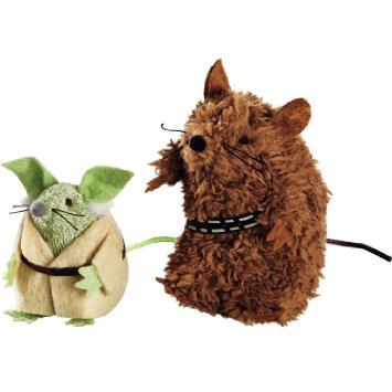 STAR WARS Yoda & Chewbacca Mice Cat Toys