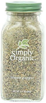 Simply Organic Lemon Pepper Certified Organic, 3.17-Ounce Container