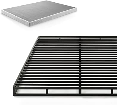 Zinus 4 Inch Low Profile Quick Lock Smart Box Spring / Mattress Foundation / Strong Steel Structure / Easy Assembly, Full