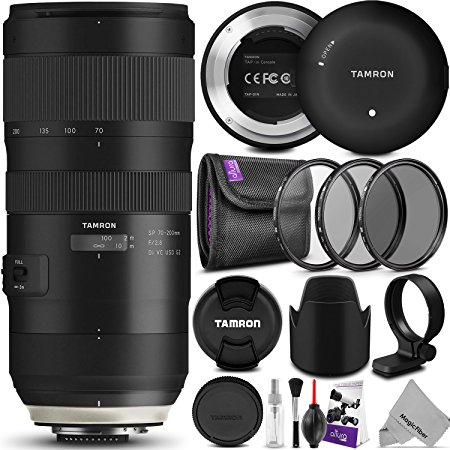Tamron SP 70-200mm f/2.8 Di VC USD G2 Lens for NIKON F Cameras w/ Tamron Tap-in Console and Essential Photo Bundle