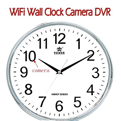 Ongs - Wifi Hd Wall Clock Hidden Spy Camera Security Video Camera DVR Digital Video Recorder Cam (Plus 8gb Microsd Card)