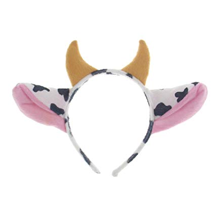 Pagreberya Cow Headband - Cow costume - Cow Ears Costume - Cow Ears Headband