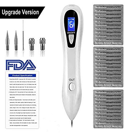 Skin Tag Removal Adjustable 6-Levels New Generation with UV LED Spot Eraser Pro Pen，No Bleeding & Rapid Healing, Portable Safety USB Rechargeable