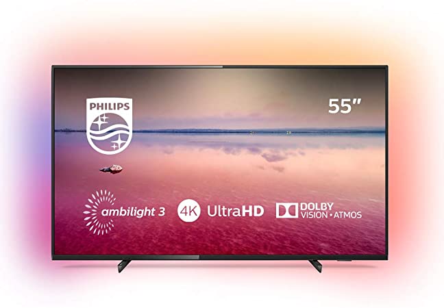 Philips Ambilight 55PUS6704/12 55 Inch LED Smart TV (4K UHD, Dolby Vision, Dolby Atmos, HDR 10 , Pixel Precise Ultra HD, Saphi Smart TV) Black (2019/2020 Model)