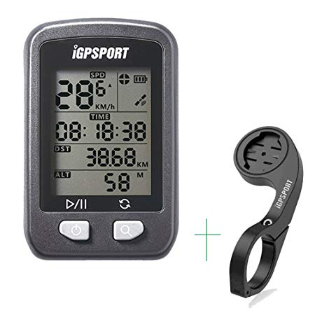 IGPSPORT Wireless GPS Cycling Computer Rainproof IPX6 Digital Speedometer Stopwatch  Out-Front Mount 31.8 mm Black