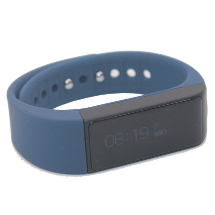 LONPOO I5 Plus Blue Bluetooth 4.0 Smart Bracelet Pedometer Tracking Calorie Health Wristband Sleep Monitor (Blue)