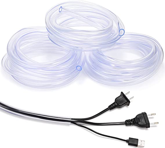 Cord Protectors Flexible PVC Cable Cover Keep Cats from Chewing Cords, Dog Cord Protector Clear Electrical Wire Protector Tubing Cable Sleeves, Home Office School Supplies (10 ft)