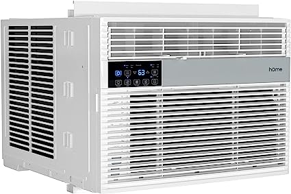 hOmeLabs 12,000 BTU Window Air Conditioner with Smart Control – Low Noise AC Unit with Eco Mode, LED Control Panel, Remote Control (New 2022 Model)