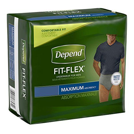 Depend Underwear for Men, Maximum, Large/Extra Large, Pack/17