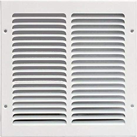 10"w X 10"h Steel Return Air Grilles - Sidewall and Cieling - HVAC DUCT COVER - White [Outer Dimensions: 11.75"w X 11.75"h]