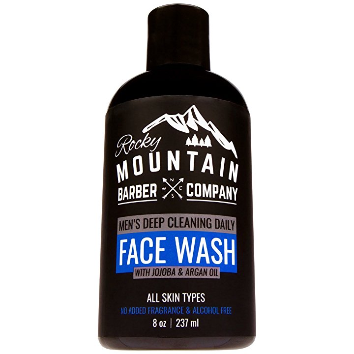 Face Wash Cleanser For Men - Canadian Made - Non-Irritating Sensitive Hydrating Unscented Formula for All Skin Types - Paraben & SLS Free with Jojoba Oil, Argan Oil, Chamomile Floral water, Aloe Vera for a Clog-Free Cleanse