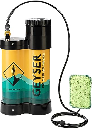 Geyser System Portable Shower & Cleaning Kit with Optional Electric Heater for Camping, Overlanding, & Outdoor Recreation