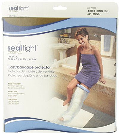 Seal Tight ORIGINAL Cast and Bandage Protector, Best Watertight Protection, Adult Long Leg