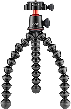 Joby Gorillapod 3K Pro Kit, Includes Stand & BallHead with QR Plate, 6.Lb Load Capacity, Black/Charcoal/Red