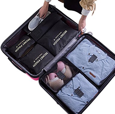 7Pcs Waterproof Travel Storage Bags Clothes Packing Cube Luggage Organizer Pouch