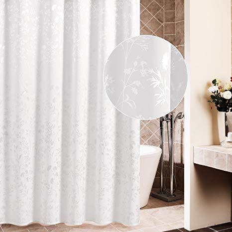 htovila Shower Curtain 100% Polyester Decorative Bathroom Curtains Waterproof Mold-proof Anti-Bacterial With 12pcs Hooks Privacy Protection For Home and Hotel 180 x 180 Cm (72 x 72 Inch)