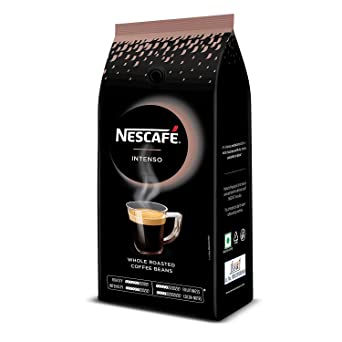 NESCAFÉ Intenso Whole Roasted Coffee Beans, 1kg | Arabica and Robusta Blend