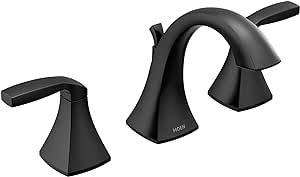 Moen T6905BL Voss Two-Handle Widespread Bathroom Faucet Trim Kit, Valve Required, Matte Black