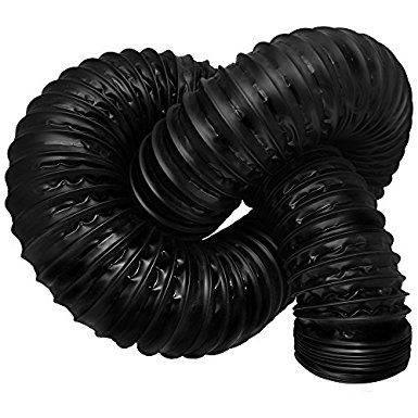 Dust Collection 4" x 8' Super Flex Black Hose By Peachtree Woodworking - PW378
