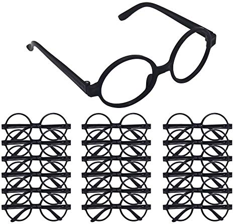 Shintop 24 Pack Wizard Glasses, Round Glasses Frame for Kid Favor Halloween, Harry Potter Costume Party Supplies