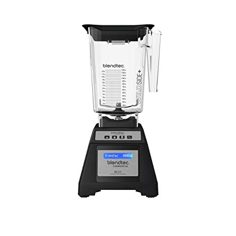 Blendtec E300A0801-A1GA1A EZ 600 Professional Blender with Four Side Jar (75 oz.), Self-Cleaning, 3 Preprogrammed   Pulse Cycles, Customizable Presets, Black