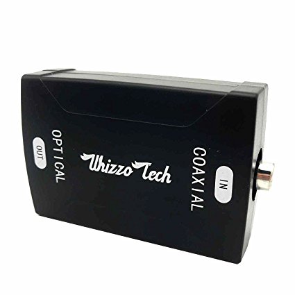 Whizzotech W3100 Coaxial to Toslink Optical Digital Audio Converter 24bit/192K HD sampling