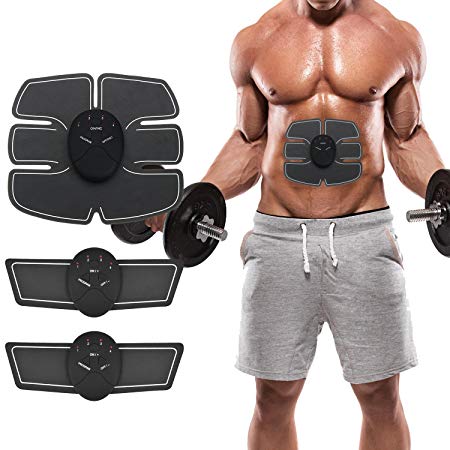 Mousand ABS Stimulator Ab Ultimate Abdominal Muscle Toner Electric Trainer Exercise Monavy Machine Wireless Portable Unisex Home Fitness Workout Equipment for Abdomen Arm Leg Waist for Men Women