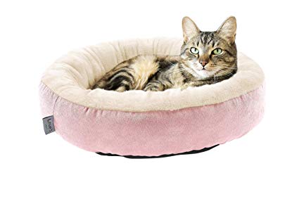 Love's cabin Round Donut Cat and Dog Cushion Bed, 20in Pet Bed For Cats or Small Dogs, Anti-Slip & Water-Resistant Bottom, Super Soft Durable Fabric Pet Supplies, Machine Washable Luxury Cat & Dog Bed