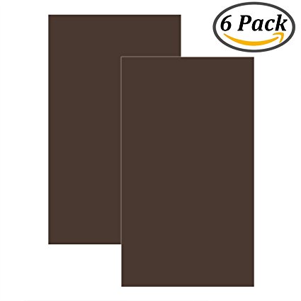 Coobey 6 Pack Dark Brown Repair Sofa Leather Patch Self-adhesive Leather Repair Patch for Sofa or Car Seat, 10 Inch by 6 Inch