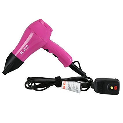 MHD Travel Ionic Ceramic Hair Dryer 1000 Watts Lightweight DC Motor Low Noise Mini Hair Blow Dryer with Concentrator