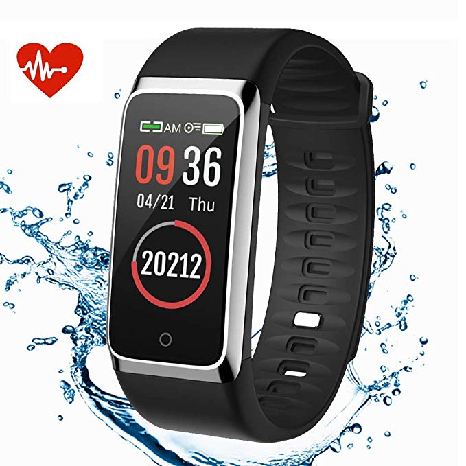 beitony Fitness Tracker, Color Screen Activity Tracker with Heart Rate Monitor Watch, IP67 Waterproof Fitness Watch with Female Physiological Reminder Sleep Blood Pressure Monitor for Kids Women Men
