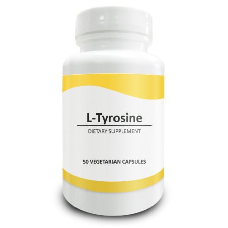 Pure Science L-Tyrosine 700mg - Improves Cognition, Reduces Blood Pressure, Alleviates Stress - Gluten Free - 50 Vegetarian Capsules
