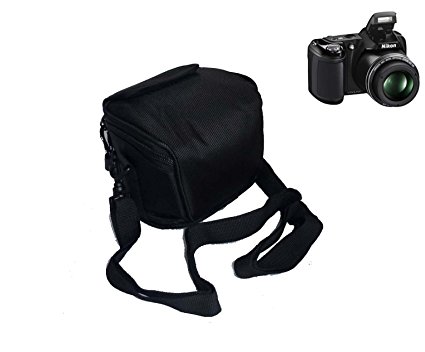 Snug fit Case Bag for Nikon Coolpix L340 L330 L320 L310 L820 L810 L620 L610, CANON POWERSHOT SX420 SX430 IS SX510 HS G1, Nikon 1,Panasonic LZ30 Camera - (Black)