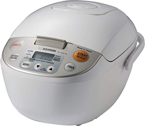 Zojirushi NL-AAC10 Micom Rice Cooker Uncooked and Warmer, 5.5 Cups/1.0-Liter