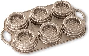 Nordic Ware Cast-Aluminum Nonstick Baking Pan, Shortcake Baskets