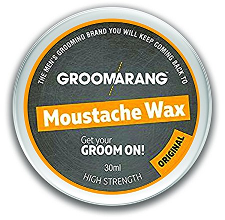 Groomarang Moustache & Beard Wax Extra Strong Original 100% Natural Hair Care Organic & Vegan 30ml