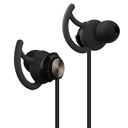 E-BOUR heaphones with crystal clear sound sport earphone for Running Gym Exercise Sweatproof In-ear Earphones stereo Earbud with Microphone for IOS iphone Android phones laptop ipad MP3 MP4 players Black-Grey