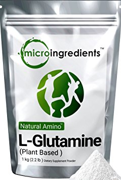 Micro Ingredients Plant-Based Pure L-Glutamine Powder, 1 Kg (2.2 lb)