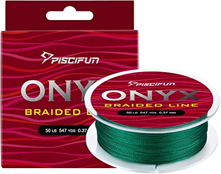 Piscifun Onyx Braided Fishing Line 6lb-150lb Superline Abrasion Resistant Braided Lines Super Strong High Performance PE Fishing Lines