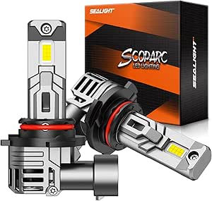 SEALIGHT 2024 Newest 9005 Bulbs, 20000LM Fog Light 6500K with Cooling Fan, 1:1 Design Fog Light Bulbs for Car Powersports ATV/UTV, Plug-N-Play, Pack of 2