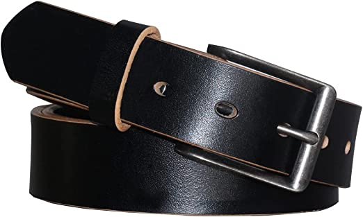 PAZARO Men's Leather Belt 100% Full Grain Leather Mens Belt