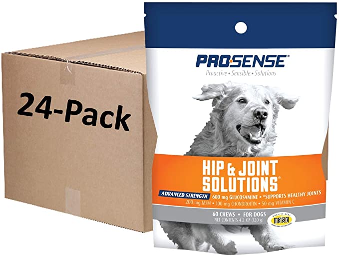 Pro-Sense Hip and Joint Solutions 60 Count, for Dogs, Advanced Strength Glucosamine Chews