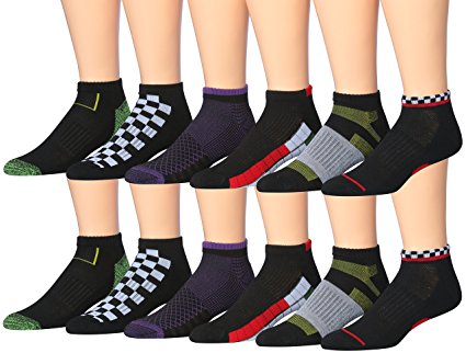 James Fiallo Men's 12-Pairs Low Cut Athletic Sport Socks