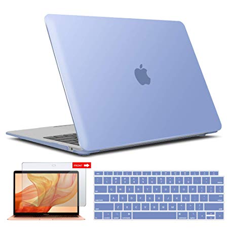 IBENZER MacBook Air 13 Inch Case 2018/2019 New Version A1932, Soft Touch Hard Case Shell Cover for Apple MacBook Air 13 Retina with Touch ID with Keyboard&Screen Cover, Serenity Blue, MMA-T13SRL 2