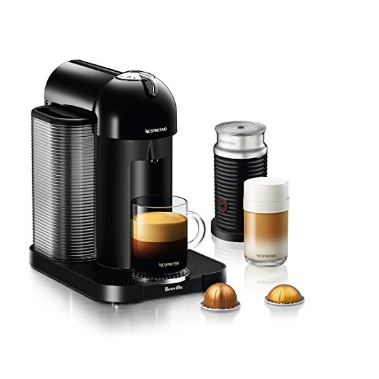 Nespresso Vertuo Coffee and Espresso Machine by Breville with Aeroccino, Black