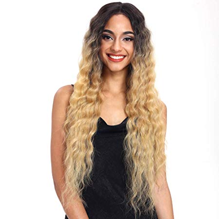 Joedir Lace Front Wigs 30'' Long Wavy Synthetic Wigs For Black Women 130% Density Wigs(TTPN4/270A/24F)