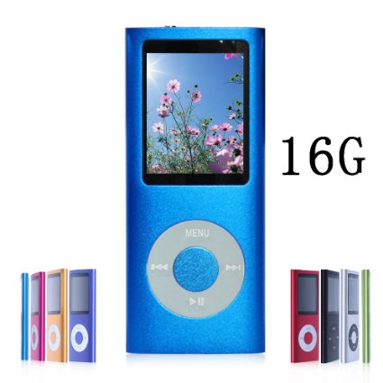 GGMartinsen 16 GB Portable MP3MP4 Player with Multi-lingual OS  Multi-Functional MP3 Player  MP4 Player with Mini USB Port Voice Recorder  Media Player  E-book reader in Blue